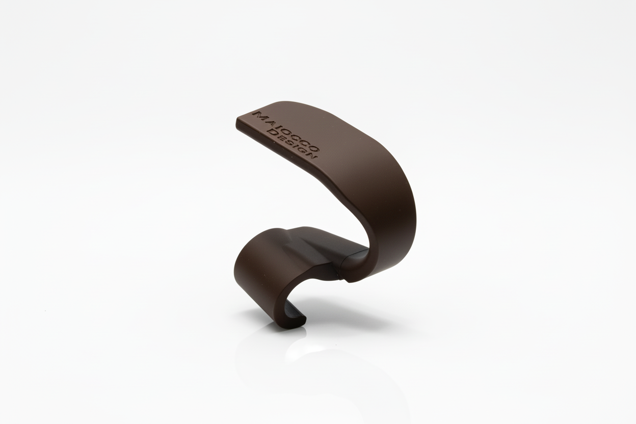 Matte dark chocolate brown trombone hand grip
