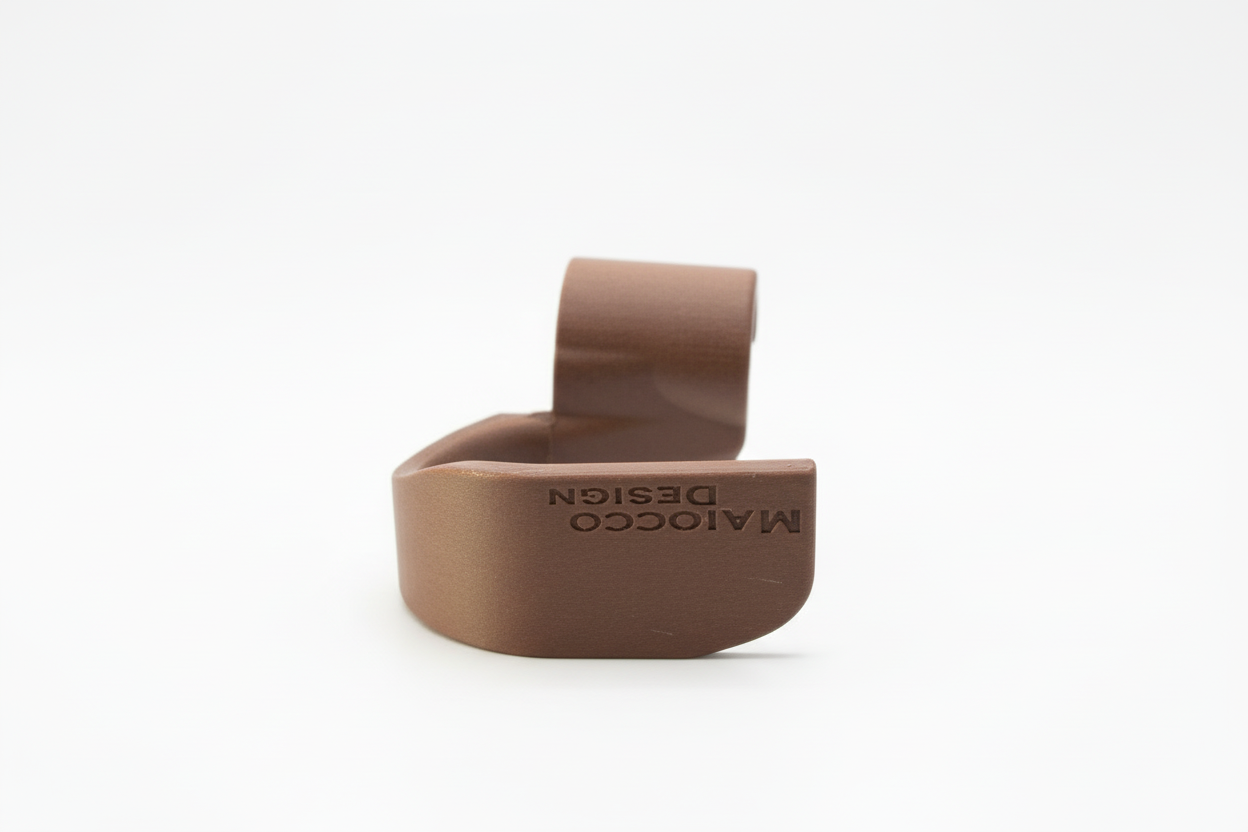 Rosewood plastic front angle on white background